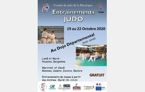 Entrainements Judo 19 au 22 Octobre